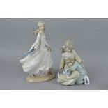 TWO LLADRO FIGURES, 'Little Sister' No 1534 and 'Cinderella' (finger missing) (2)