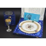 THE LICHFIELD CATHEDRAL PLATE, by Spode 649/672 (certificate), together with a silver goblet,