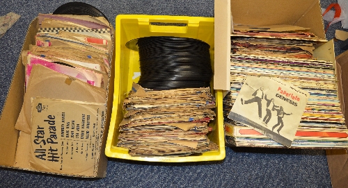 THREE BOXES OF OVER 200 L.P'S AND 78'S, including The Beatles, Elvis Presley, etc