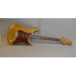 A 1994 ENCORE LTD 76 STRATOCASTER TYPE GUITAR, Limited Edition, No.277/300, natural finish (doesn'