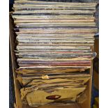 TWO BOXES OF OVER 70 L.P'S AND 70 78'S, including Elvis Presley, Frank Sinatra, Cliff Richard, etc