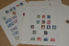 A MINT AND USED COLLECTION OF JAPANESE STAMPS, on leaves