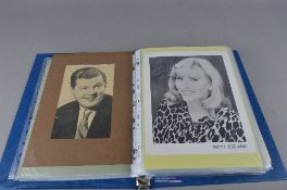 AN AUTOGRAPH ALBUM, containing over 100 signatures of celebrities, mainly from T.V. Radio and