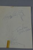 THE BEATLES AUTOGRAPHS, all four signatures in blue biro on the reverse of an early publicity