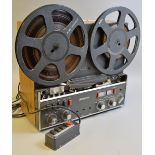 A REVOX A77 1/4'' REEL TO REEL TAPE RECORDER, (in need of servicing) with remote and 14 spare tape