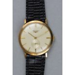 A GENT'S 9CT LONGINES WRISTWATCH, secondary dial, Ref 331, case No.23692, movement No.11330579,