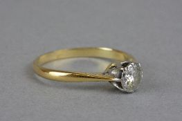A MID 20TH CENTURY DIAMOND SINGLE STONE RING, estimated round brilliant cut weight 0.40ct, colour