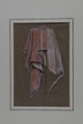 ERNEST LEOPOLD SICHEL (BRITISH 1862-1941), 'Study of Drapery', a pastel sketch of pink fabric,