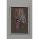 ERNEST LEOPOLD SICHEL (BRITISH 1862-1941), 'Study of Drapery', a pastel sketch of pink fabric,