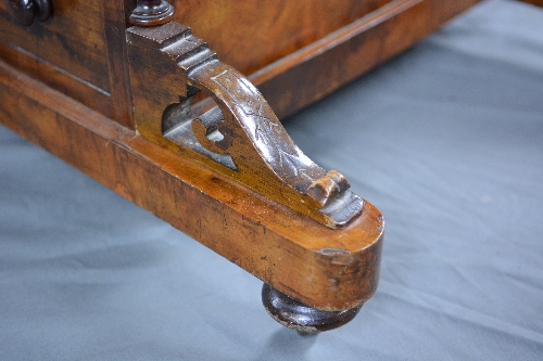 A VICTORIAN BURR WALNUT AND INLAID DAVENPORT, fitted with covered recess to the top, replacement - Bild 6 aus 9