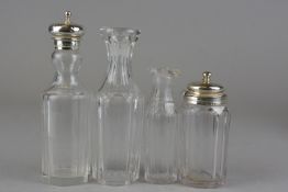 A WILLIAM IV SILVER SEVEN DIVISION CRUET STAND, of shaped rectangular form, central carrying