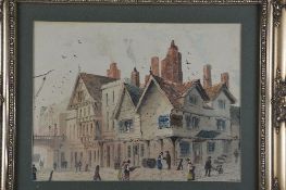 PAUL BRADDON (BRITISH 1863-1938), Town scene with figures, a watercolour, signed lower right,