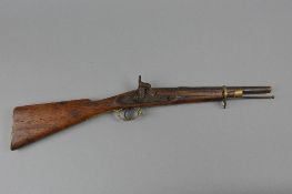 AN ANTIQUE 29 BORE CARBINE, fitted with an approximately 14' smooth bore barrel, it is of typical