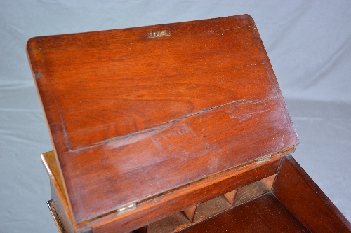 A VICTORIAN BURR WALNUT AND INLAID DAVENPORT, fitted with covered recess to the top, replacement - Bild 2 aus 9