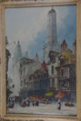 PAUL BRADDON (BRITISH 1864-1938), 'Calais, The Lighthouse and Hotel de Viele', watercolour, signed