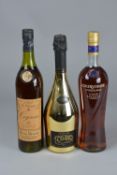 TWO BOTTLES OF COGNAC, 1 x Denis-Mounie VSOP, 40% vol, 70cl and 1 x Couvoisier VSOP Exclusif Cognac,