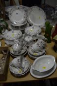 NORITAKE IVORY CHINA DINNERWARES, 'ADAGIO' No.7237 (40) (some chips and only five cups/saucers)