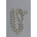 A SILVER TIFFANY NECKLACE, approximate length 47cm, approximate weight 36 grams