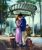 RAYMOND LEECH, 'THE KISS', a limited edition print 2/295, signed and numbered in pencil,