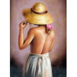 RODRIGO, untitled, an original pastel drawing of a scantily clad woman, signed by the artist,