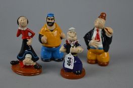 FOUR WADE LIMITED EDITION POPEYE COLLECTION FIGURES, FOR DAVID TREWER ENTERPRISES, 'Popeye' No1561/