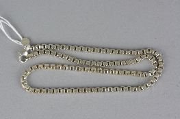 A SILVER TIFFANY CHAIN, approximate length 45cm, approximate weight 30 grams