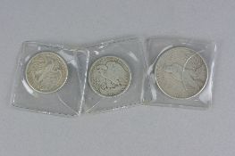 THREE AMERICAN SILVER COINS