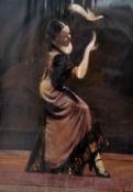FLETCHER SIBTHORPE, 'DANCING HANDS', a limited edition print 131/295, signed in pencil, mounted,