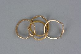 A LATE 20TH CENTURY PUZZLE RING, four bands, ring size approximately J, approximate gross weight 4.7