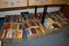 EIGHT VARIOUS BOXES OF BOOKS