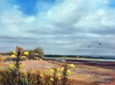 J.I.STANWAY, 'BRAUNTON BURROWS', an original oil painting signed by the artist on the front,