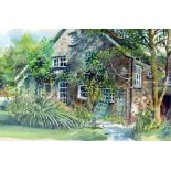 W.MICHAEL BROWN, 'COTTAGE, GLYNHIR, SOUTH WALES', a watercolour painting, initialled by the