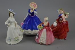 FOUR ROYAL DOULTON FIGURES, 'Janet' HN1537, 'Autumn Leaves' HN 1934, 'Adele' HN 2480 and 'Mary'
