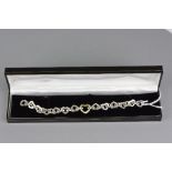 A SILVER TIFFANY BRACELET, approximate length 19cm, approximate weight 35 grams