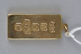 A 9CT INGOT, approximate weight 31 grams