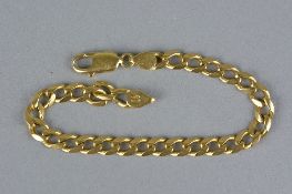 A 9CT BRACELET, approximate length 19.5cm, approximate weight 16 grams