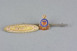 A ROYAL CORPS ARMY ORDNANCE BAR BROOCH, and a 'BABY' bar brooch (2)