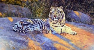 ANTHONY GIBBS, 'GREAT WHITE TIGER', a limited edition litho print 3/1500, signed and numbered in