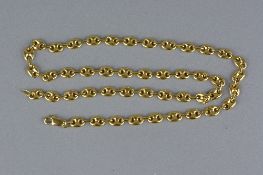 AN 18CT GOLD MARINER LINK NECKLACE, approximate length 61cm, approximate weight 30 grams
