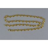 AN 18CT GOLD MARINER LINK NECKLACE, approximate length 61cm, approximate weight 30 grams