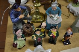 SEVEN ROYAL DOULTON FIGURES, 'The Favourite' HN2249, 'The Lobster Man', HN2317 (chip to claw) and