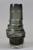 A WHITEFRIARS HOOPED VASE, in pewter in the 9680 pattern number sticker on the base, designed by