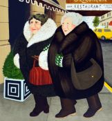 BERYL COOK, (BRITISH 1926-2008), 'Bar and Barbara', a Limited Edition silkscreen artists proof, 45/