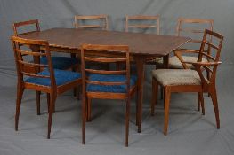 A MCINTOSH & CO LTD TEAK EXTENDING DINING TABLE, approximate size extended width 198cm x height 74.