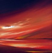 JONATHAN SHAW, (BRITISH, CONTEMPORARY), 'Sunset', an original painting on board, signed by the