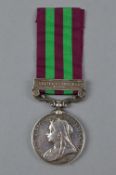 INDIA MEDAL 1896, bar, Relief of Chitral 1895, scrolled naming to 3322 Pte H. Gault, 1st Btn Bedford