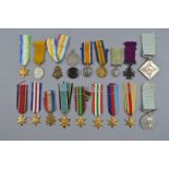 AN ALBUM OF MINIATURE MEDALS, period to include Imperial Yeomanry LS. Kabul to Kandahar Star (