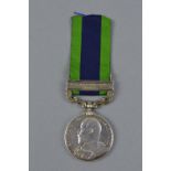 INDIA GENERAL SERVICE MEDAL, bar North West Frontier 1908, scrolled naming to 9352 Pte F. Percival