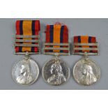 THREE QUEENS SOUTH AFRICA MEDALS, as follows, Bars SA1902, (Orange Free State, Cape Colony bars