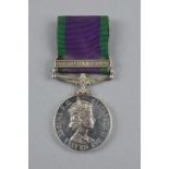 CAMPAIGN SERVICE MEDAL, ERII, Northern Ireland Bar, correctly named to 24158135 Tpr (Trooper), H.